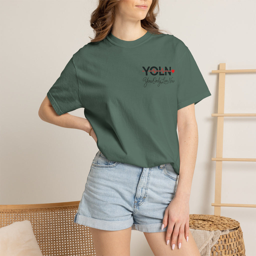 YOLN YOLO Heart T-Shirt (WOMENS) — "You Only Live Now" Graphic Tee