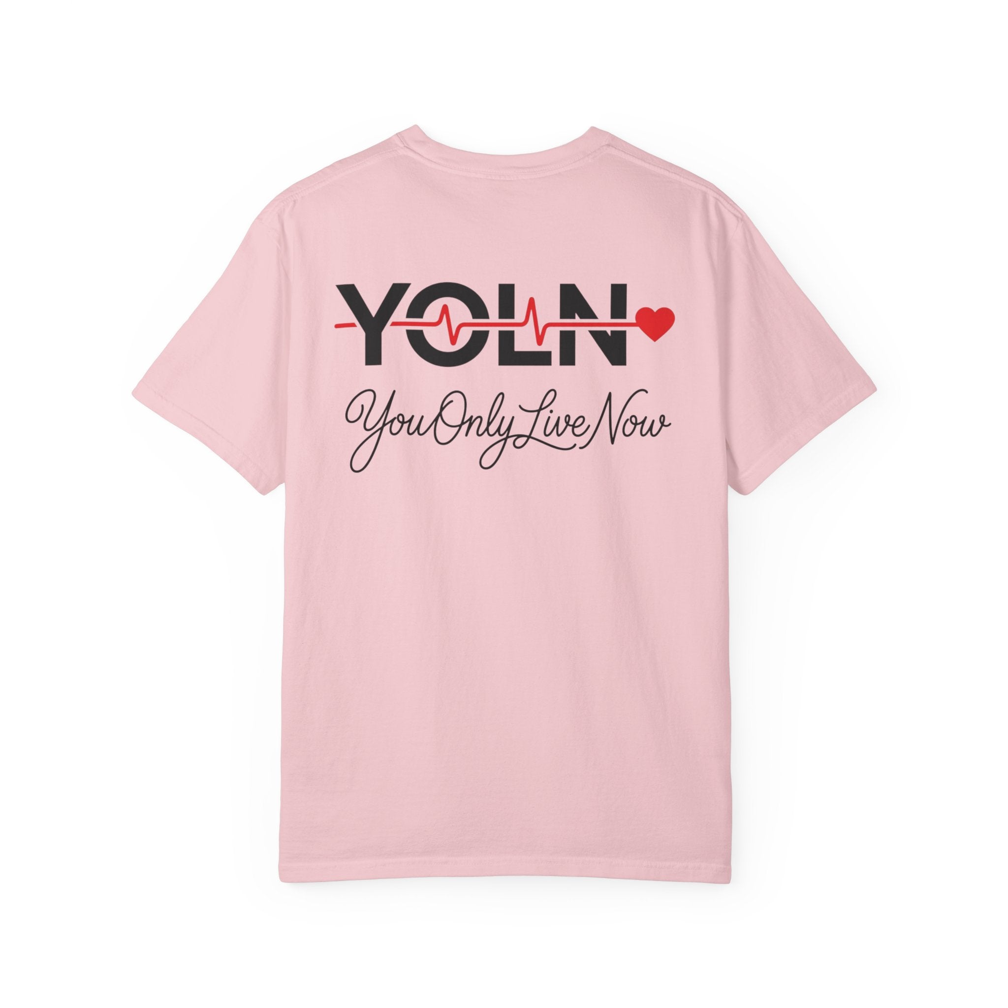 YOLN Heartbeat T-Shirt — "You Only Live Now" Graphic Tee