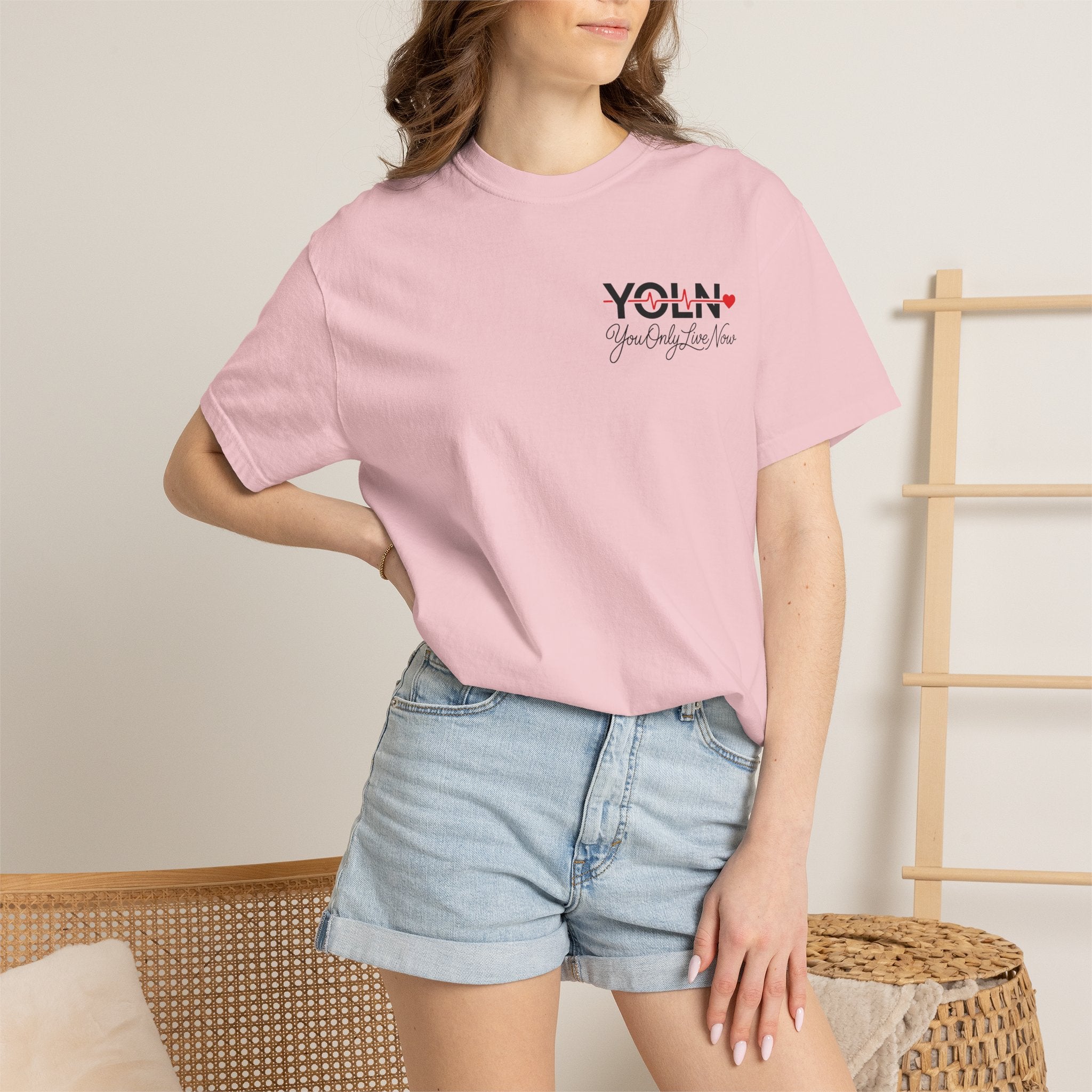 YOLN Heartbeat T-Shirt — "You Only Live Now" Graphic Tee