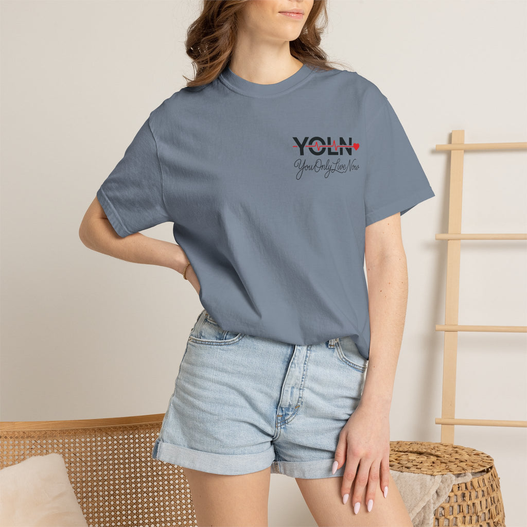 YOLN YOLO Heart T-Shirt (WOMENS) — "You Only Live Now" Graphic Tee