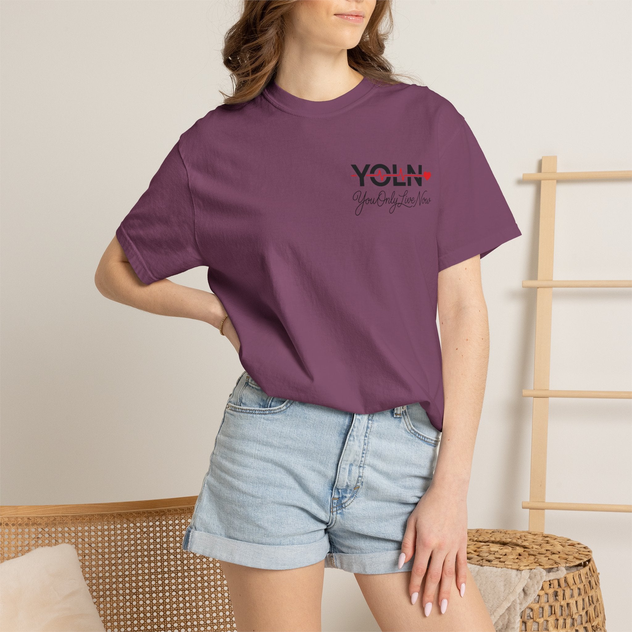 YOLN YOLO Heart T-Shirt (WOMENS) — "You Only Live Now" Graphic Tee