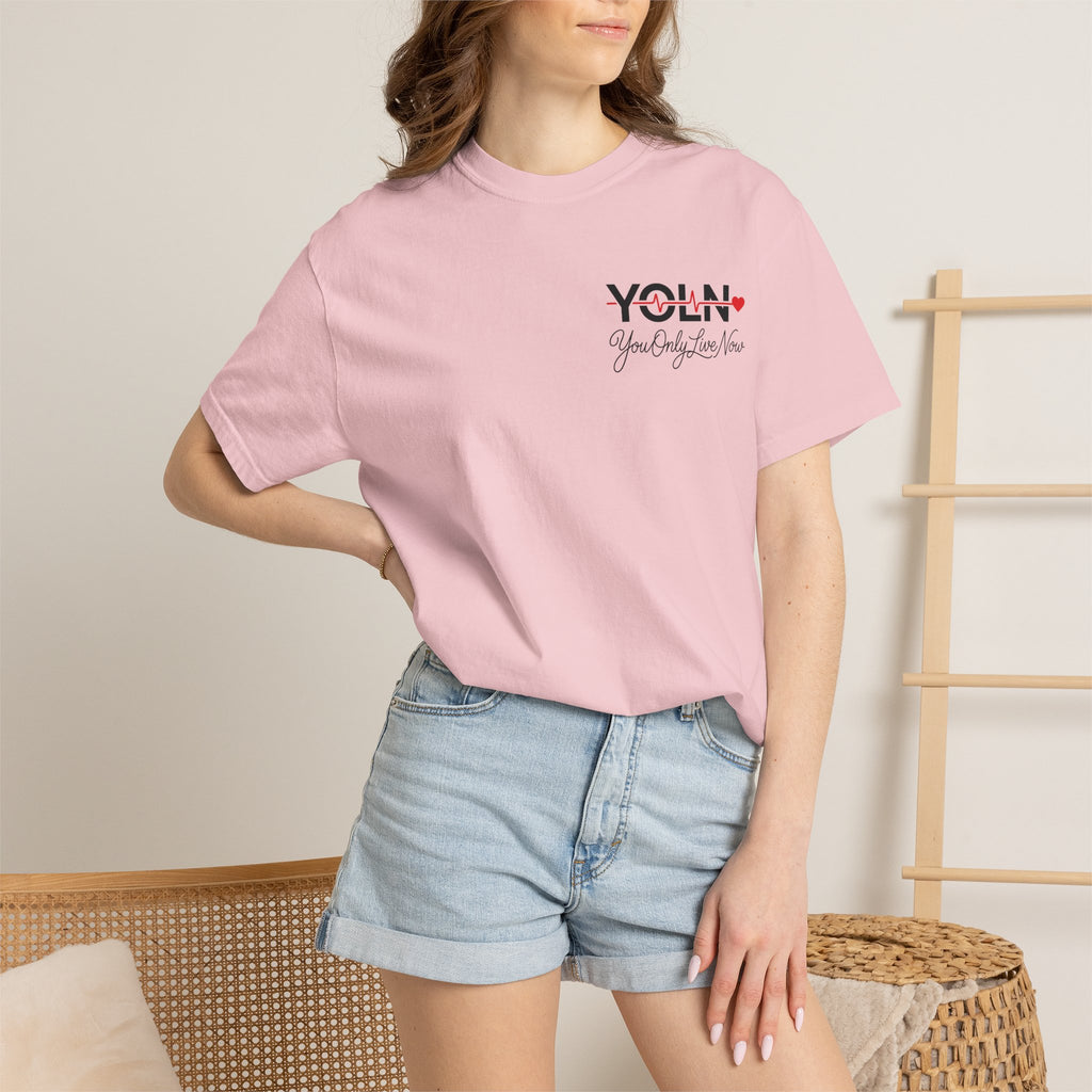 YOLN YOLO Heart T-Shirt (WOMENS) — "You Only Live Now" Graphic Tee