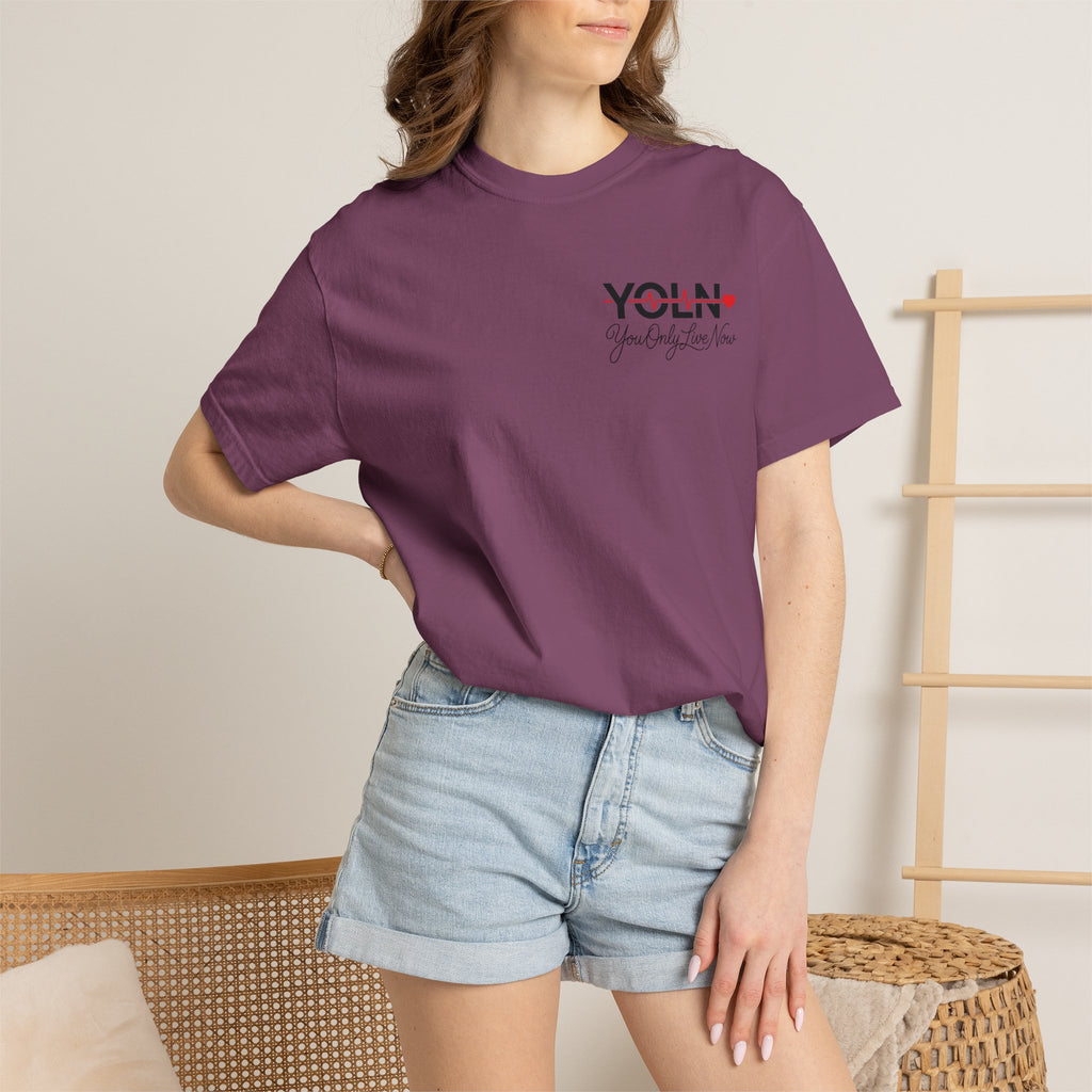 YOLN Heartbeat T-Shirt — "You Only Live Now" Graphic Tee