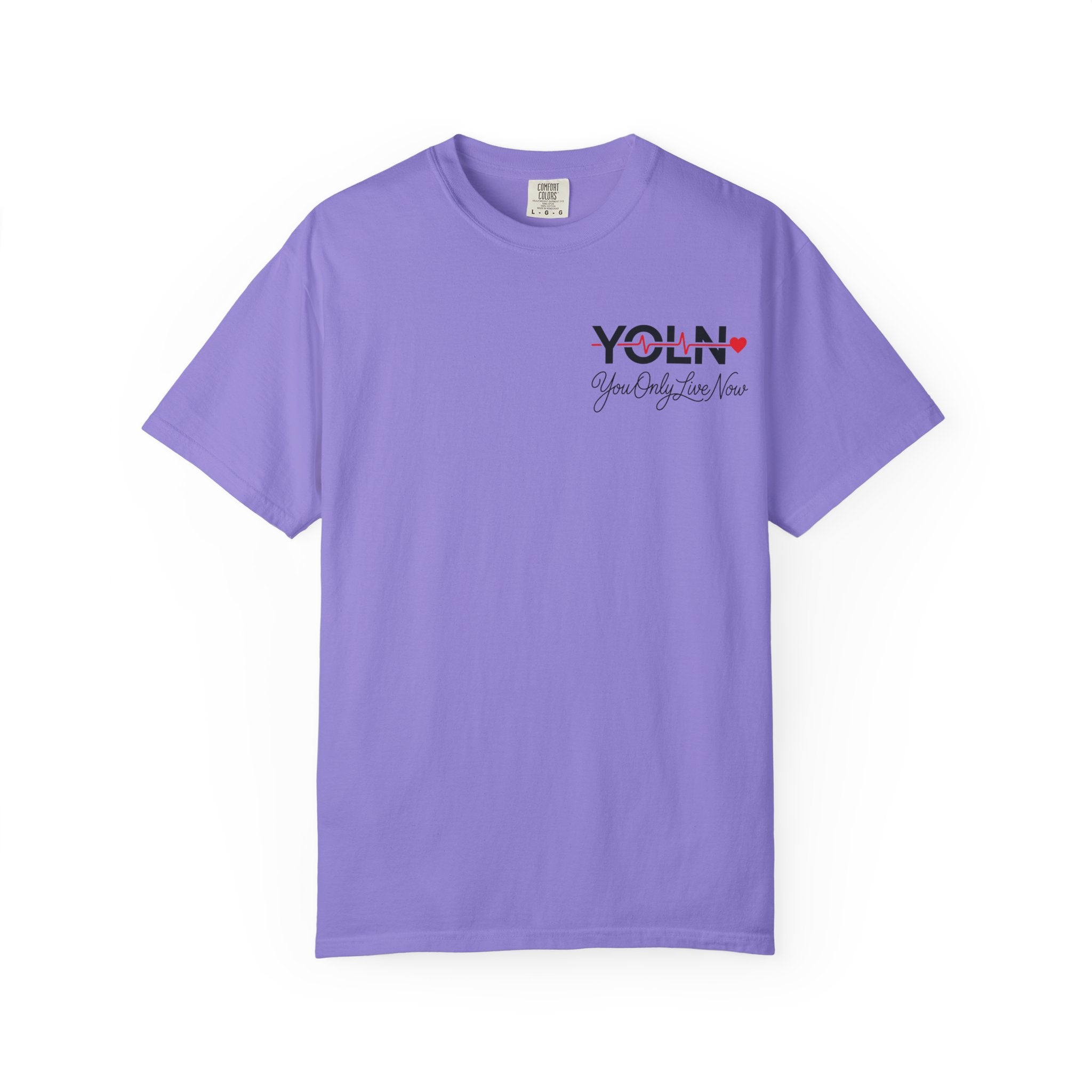 YOLN Heart T-Shirt (Womens) — "You Only Live Now" Graphic Tee