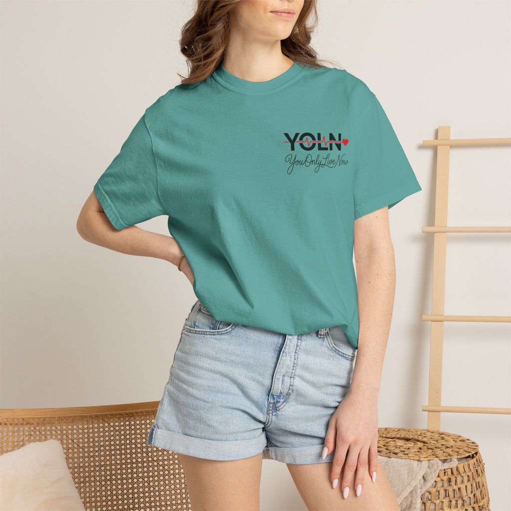 YOLN YOLO Heart T-Shirt (WOMENS) — "You Only Live Now" Graphic Tee