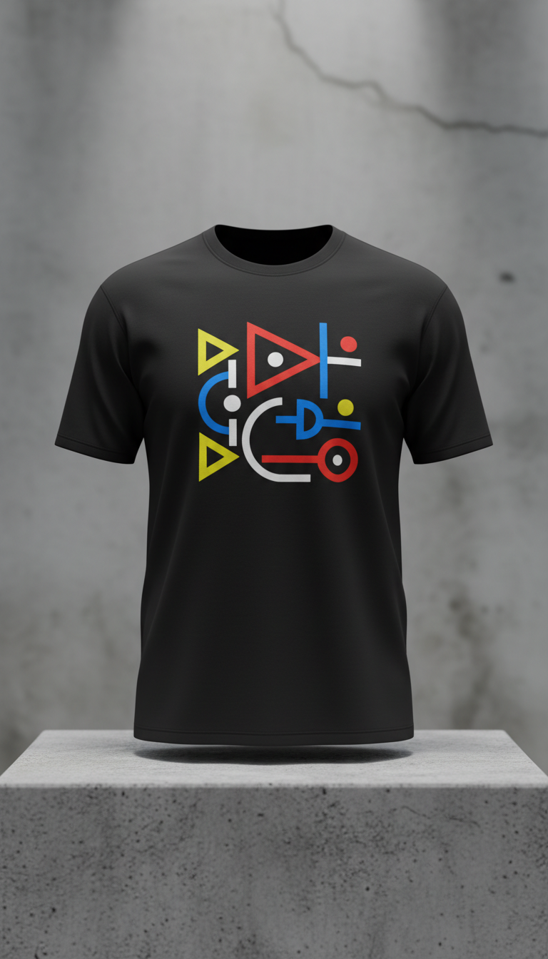 YOLN Graphic Tee with Neon Print