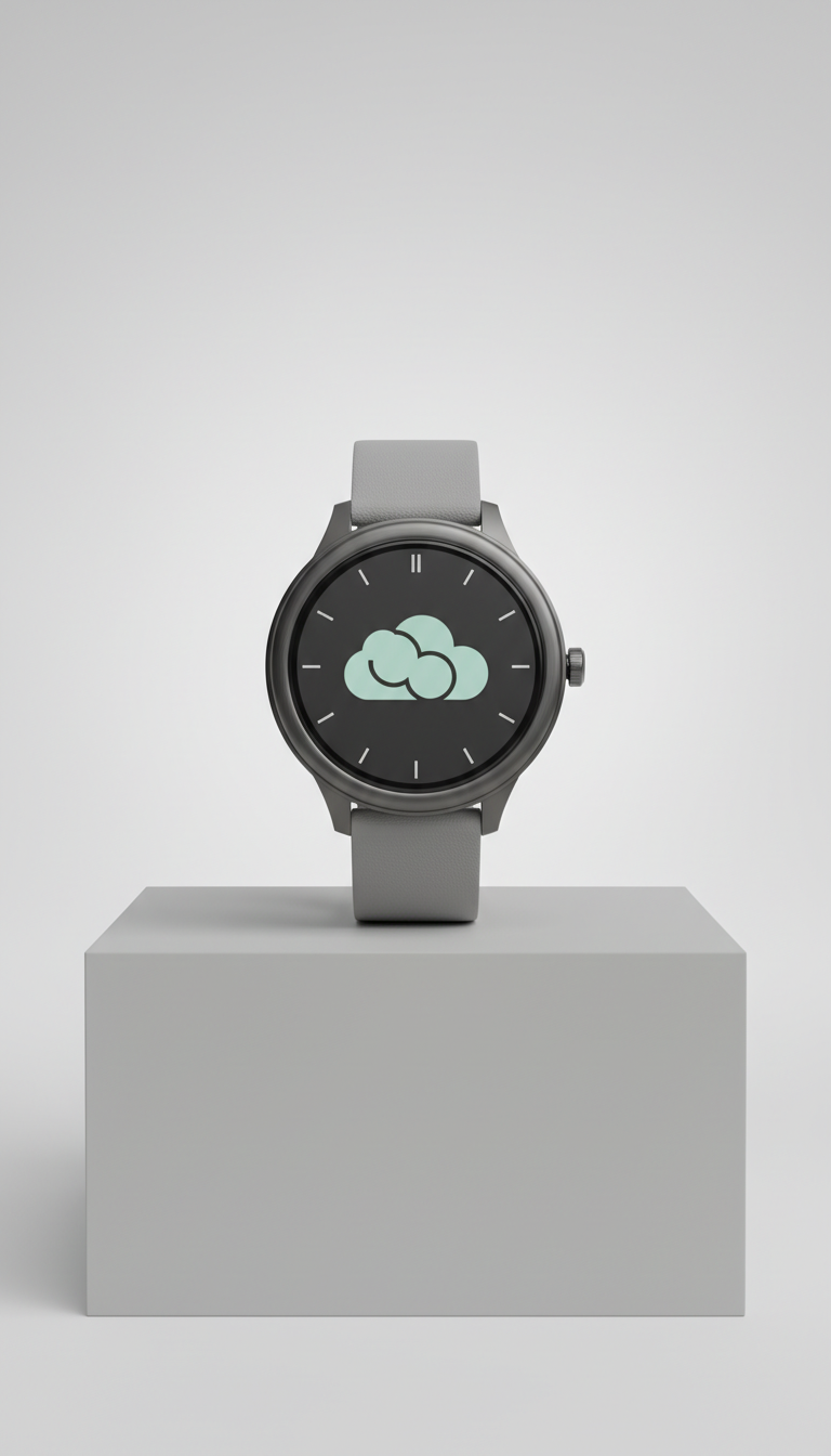 Smartwatch with Brushed Metal Case